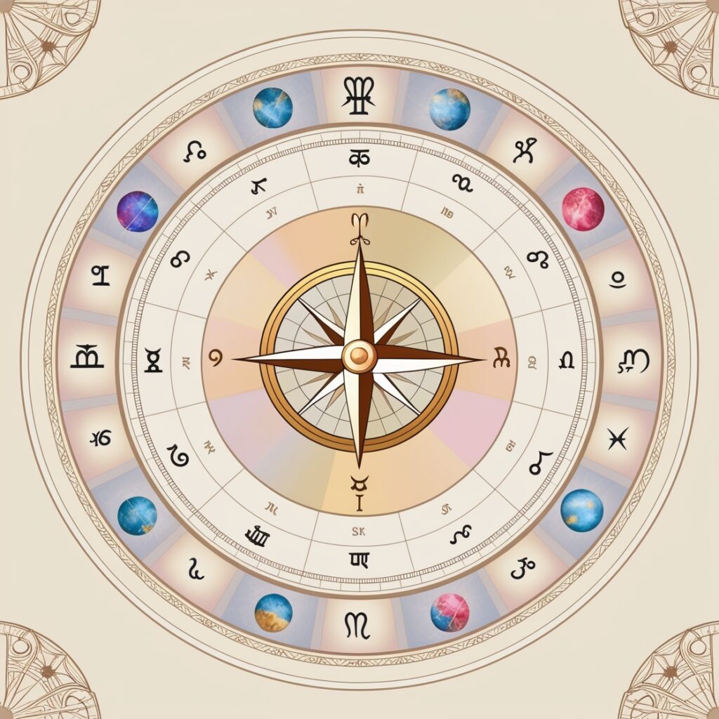 vastu compass with astological sign